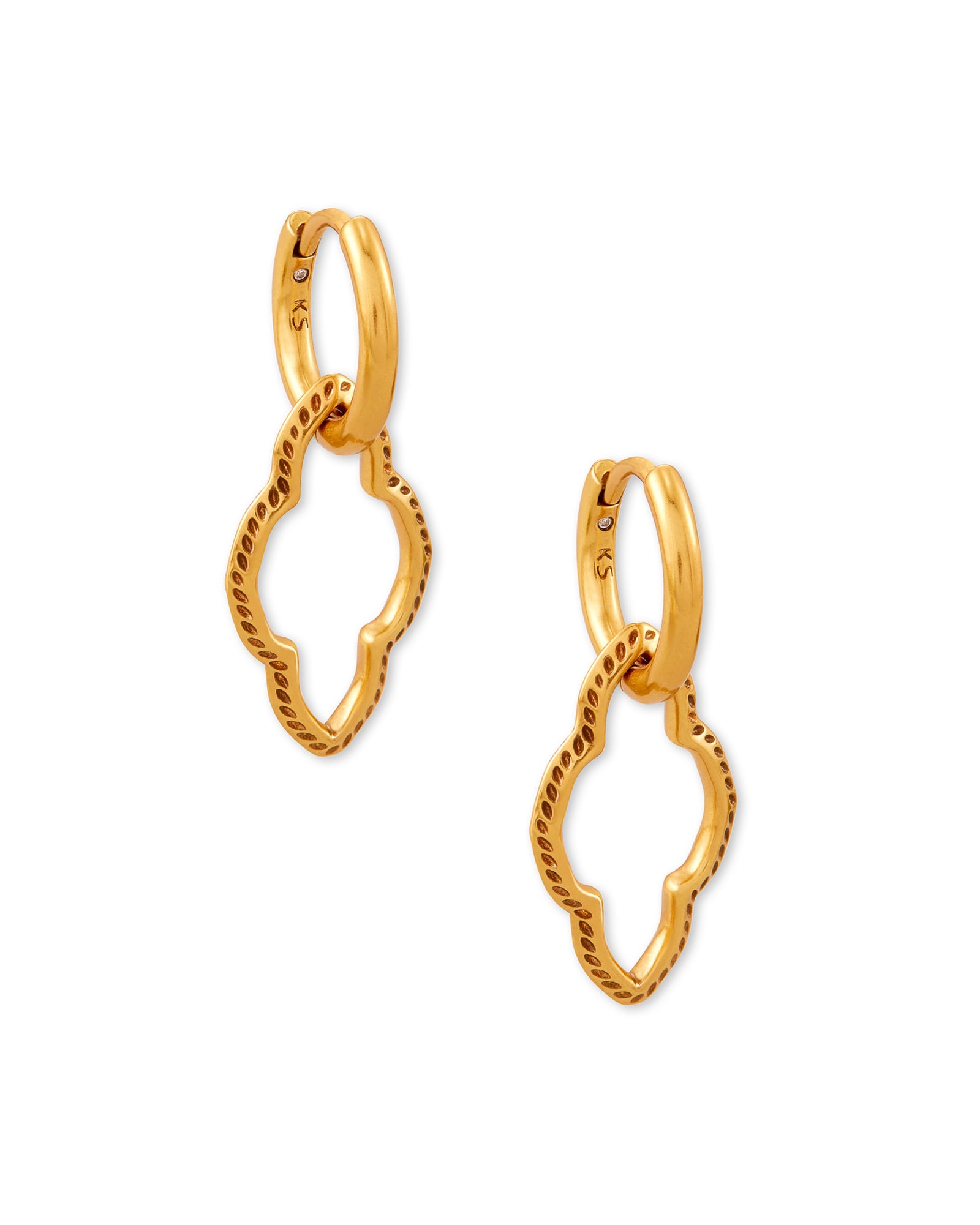 Kendra Scott Abbie Convertible Huggie Earrings in Vintage Gold | Plated Brass